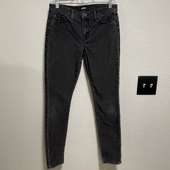 Hudson Nico Super Skinny MidRise Dark Purple Corduroy Pants Size 27 - Picture 1 of 8